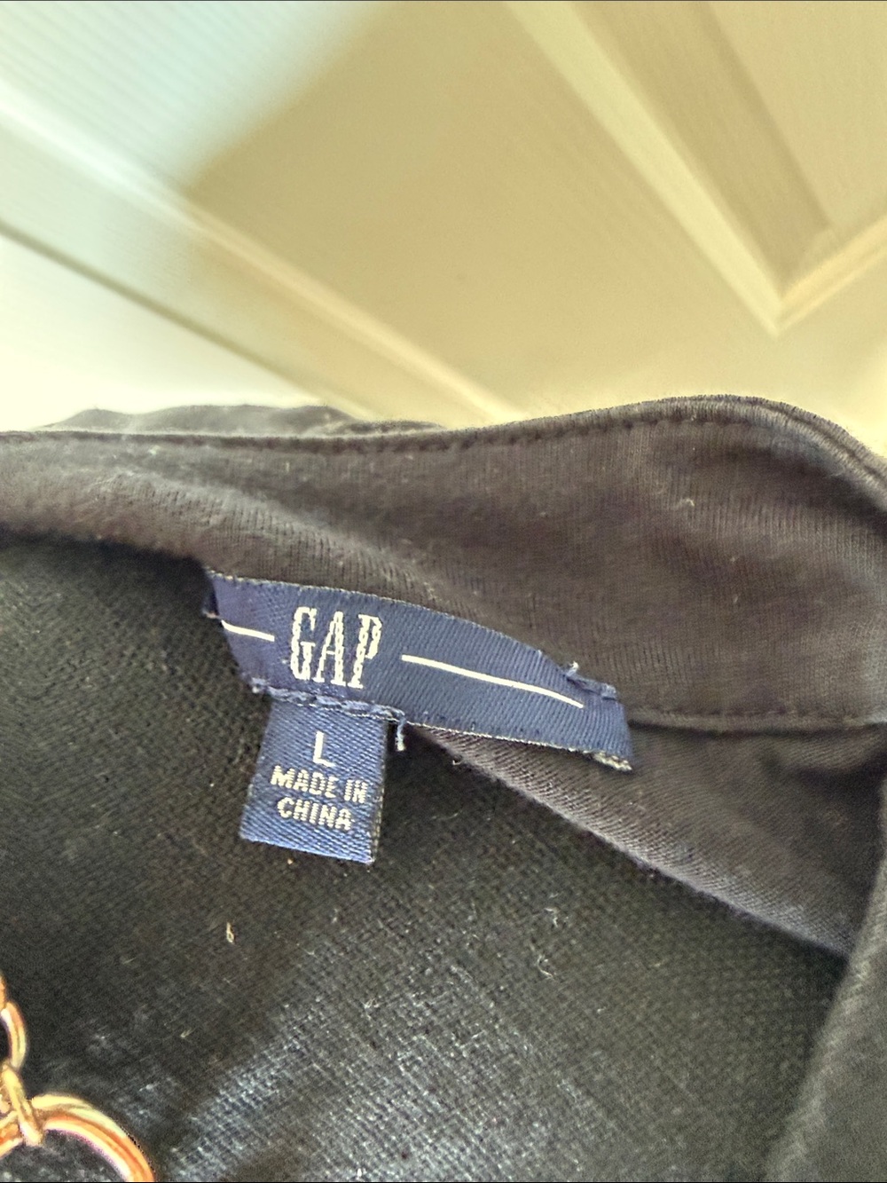GAP Black Knit Top with Logo Tag - Picture 2 of 5